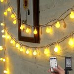 Minetom Mini Globe String Lights, 66 Ft. 200 LED Fairy String Lights Plug in, 8 Modes with Remote, Decor for Indoor Outdoor Party Wedding Christmas Tree Garden, Warm White