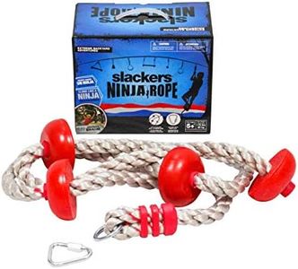 b4Adventure NinjaLine Ninja Climbing Rope with Foot Holds, Assorted Color, 8'