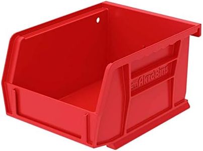 Akro-Mils 30210 AkroBins Plastic Hanging Stackable Storage Organizer Bin, 5-Inch x 4-Inch x 3-Inch, Red, 24-Pack