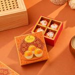 AuraDecor Traditional Ladoo Candles for Festive Gifting, Home Decor, Diwali Gift Set (Ladoo Candles, 4, Count)