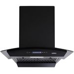 Elica 60cm 1425 m3/hr BLDC Filterless Autoclean Kitchen Chimney with 15 Years Warranty (BLDC FL 600 HAC LTW MS NERO), Black