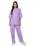 TYSORT Women Casual Summer Oversized Printed Track Suit T-Shirt Trackpant Co-Ord Set