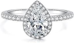 Oivley 2CT Pear Shaped Engagement R