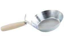 Toolty Masonry Scoop, Construction Pan - 170mm (6.69") - Wooden Handle - Galvanized Steel - Plaster, Water, Hand Tools, DIY - TLTY-0411