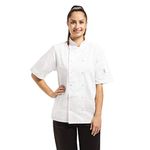 Whites Chefs Clothing Vegas Unisex Polycotton Chefs Jacket Short Sleeve, S / Sml / Small, White, Chest Size: 36-38 inch / 92-97 cm, Double Breasted, Machine Washable, A211-S