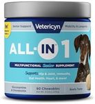 Vetericyn All-in 1 Multifunctional Senior Dog Supplement | Digestive Enzymes + Glucosamine Chondroitin for Hip and Joint Support + Vitamins, Antioxidants, Prebiotics, Probiotics, and Omegas. 90 Count