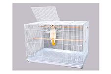 White Bird cage for Budgies,Finches,Love Birds,Cocktails,Conures,Cuttlefish BoneHolder,Cuttlefish Bone, 2 Cups 1Perch Stick L : 24", B : 18", H:18" - Central Fish Aquarium (White)