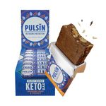 Pulsin - Plant Based Keto Protein Bars - Low Carb - 50g x18-12.7g Protein, 9.3g Fibre, 8.5g Carbs - Gluten, Palm Oil and Dairy Free Snack Bar - Orange Choc Chip