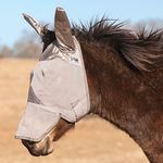 Cashel Crusader Mule Fly Mask with Long Nose and Ears, Grey, Mule Arabian