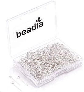 BEADIA Open Eye Pins Silver Head Pins for DIY Jewelry Making 20mm 500pcs