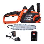 BLACK+DECKER GKC1825L20-QW 25 cm Electric Chainsaw with 18V 2Ah Lithium Ion Battery