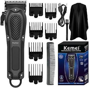 KEMEI Hair Clippers for Men Professional Cordless&Corded Barber Clippers for Hair Cutting & Grooming, Rechargeable Beard Trimmer for Men,KM-1071