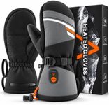Heated Mittens Gloves for Men Women, Rechargeable Waterproof Heated Ski Gloves, Electric Mittens for Winter Outdoor Work Skiing Snowboarding Hiking Camping