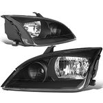 ‎DNA MOTORING HL-OH-FF05-BK-CL1 Pair of Headlights Compatible with 05-07 Focus, Black Housing/Clear Corner