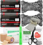 Bleeding Control Pack Feat Trauma Refill Kit Med Pack | Vented Chest Seal | TQ GEN-12 | Israeli Bandage | Bandages | Compressed Gauze | IFAK First Aid Kit Med EMT Kits (Senior)