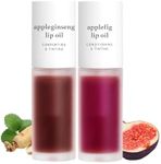 NOONI Korean Lip Oil - Appleginseng, 0.12 Fl Oz + Korean Lip Oil - Applefig, 0.12 Fl Oz Bundle