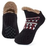 Mulor Slipper Socks for Men & Women Fluffy Slipper Socks with Grippers Non Slip Fleece Lining Heat Holding