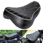 OUMURS Solo Seat for 1983-2003 Harley Sportster Solo Seat Front Driver Seat For Sportster 883 1200 Forty Eight 1983-2003, Motorcycle Seat Cushion Pad for Sportster 1200 Custom Sport XLH 883 Diamond