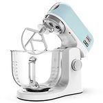 Kenwood kMix Stand Mixer for Baking, Stylish Kitchen Mixer with K-beater, Dough Hook and Whisk, 5L Glass Bowl, Removable Splash Guard, 1000 W, Pastel Blue