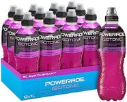 Powerade Isotonic Blackcurrant Sports Drink Multipack Sipper Cap Bottles 12 x 1L