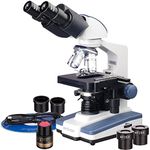 AmScope B120B-E 40X-2000X LED Digital Binocular Composite Microscope with 3D Stage and USB Camera