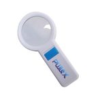 Pullox Magnifying 10 LED Handheld Magnifier Glass for Reading -82mm Reading Globe Map Magnifying -Inspection Science Hobby