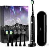 Sonic Electric Toothbrushes Adults JTF Electric Toothbrush Adults Sonic Toothbrush Rechargeable Toothbrush Whitening Toothbrush with Travel Case, 6 Dupont Head, 5 Cleaning Mode, 2 Minute Timer