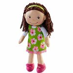 HABA Coco 12" Soft Doll with Brown Hair, Embroidered Face - Machine Washable for Ages 18 Months +