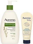 Aveeno Baby Soothing Relief Moisture Cream Fragrance Free, 227g & Aveeno Daily Moisturizing Lotion For Normal To Dry Skin With Oats, 354ml