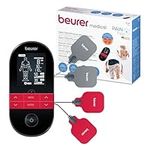 Beurer EM59 Digital TENS/EMS Device with Heat | 4-in-1 stimulation device for pain therapy, muscle stimulation, massage and heat therapy | 4 electrodes | 70 programmes | 50 intensity levels