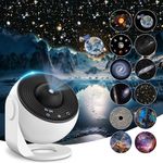 Planetarium Star Projector, Mexllex Realistic Galaxy Light Projector with 12 Planet Discs, Starry Sky Night Light Projector Lamp, Moon Night Light for Kids Adults Ceiling Bedroom Living Room, Party