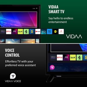 Toshiba 24" HD Ready Smart TV – VIDAA, HDR, Freeview Play, Alexa