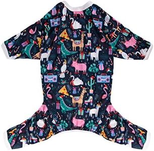 CuteBone Big Dog Clothes Pitbull Golden Retriever Post Surgery Suit Stretchy Calming Anxiety Pet Pajamas Shirts Shedding Suits Onesie for Medium/Large Sized Dogs Labrador Bully ZP14L