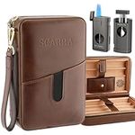 SCARRA Travel Cigar Humidor Box wit