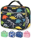 HOMESPON Insulated Kids Lunch Bag Thermal Meal Prep Tote School Lunch Box for Boys Girls (Dinosaur)