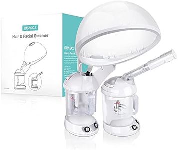 EZBASICS Hair Steamer 2 in 1 Ion Facial Steamer with Extendable Arm Table Top Hair Humidifier Hot Mist Moisturizing Facial Atomizer Spa Face Steamer Design for Personal Care Use at Home 1 Pack + 2Uses