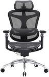 SIHOO Doro C300 Pro Ergonomic Office Chair with Ultra-Soft 6D Armrests, Dynamic Lumbar Support, Seat Depth Adjustment and Adjustable Backrest Desk Chair for Home Office (Black)