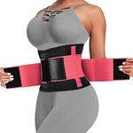 SZCLIMAX Back Brace for Lower Back Pain Relief, Back Support Belt for Men and Women, Lower Back Support Adjustable, Breathable Body Shaper Belt,Workout Waist Trainer (Pink, XX-Large, 135cm/53in)