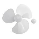 Fan Blade, Low Noise 12 Inch Household Plastic Fan Blade Trefoil Stand/Desk Fan Accessories Replacement Part(Transparent White)