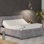 The Sleep Company Metal Elev8 Smart Recliner Bed | Bed Base With Italia Grey Frame + Ortho 8" Mattress | Premium Smart Adjustable Bed | In-Built Massage Mode & Zero Gravity Sleep Mode | King Size