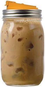 Jarware Drink, Orange Lid for Regular-Mouth Mason Jars