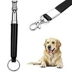 nzonpet Professional Dog Training Whistles, Adjustable Frequency, Ultrasound Stop Barking Tool, with Black Strap Lanyard