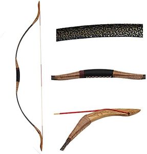 TOPARCHERY Traditional Recurve Bow Outdoor Sports Hunting Handmade Horsebow Longbow 30-50lbs (40)