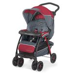 Chicco Cortina CX Stroller with 8-Reclining Positions, Pram for boys and girls, For babies 0-4 years (Lava, Red) Material : Polyester