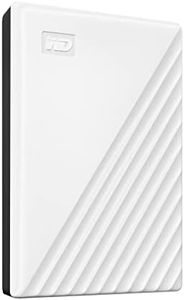 WD Western Digital 2TB My Passport Portable Hard Disk Drive, USB 3.0 with Automatic Backup, 256 Bit AES Hardware Encryption,Password Protection,Compatible with Windows and Mac, External HDD-White