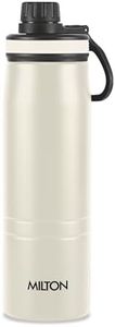 Milton Sparkle 600 Thermosteel Insulated Water Bottle, 625 ml, Ivory | Hot and Cold | Leak Proof | Office Bottle | Sports | Home | Kitchen | Travel | Easy to Carry | Rust Proof