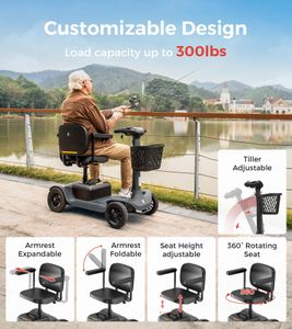 Folding Mobility Scooter – 25 Mile Range, Lightweight Portable