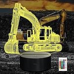 Ammonite Excavator 3D Lamp for Kids, LED Optical Illusion Night Light with Remote Control and Timing Function as Christmas Birthday Gifts Ideas for Boys Kids Teen