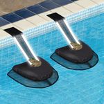 LCHUANG Pro Frog Animal Life Saver Saving Escape Ramp Bridge Ladder for Swimming Pool Floating Small Wildlife Critter Duck Duckling Lily Pads Rescue Float Log Creature Pool Maintenance (Black-2Pack)