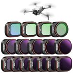 Neewer ND & CPL & Effect Filter Set for DJI Mini 4 Pro, 16 Pack HD ND16 ND32 ND64 ND128 ND256 ND512 ND1000 ND16/PL ND32/PL ND64/PL ND128/PL ND256/PL, UV, CPL, LPR, Black Diffusion 1/4